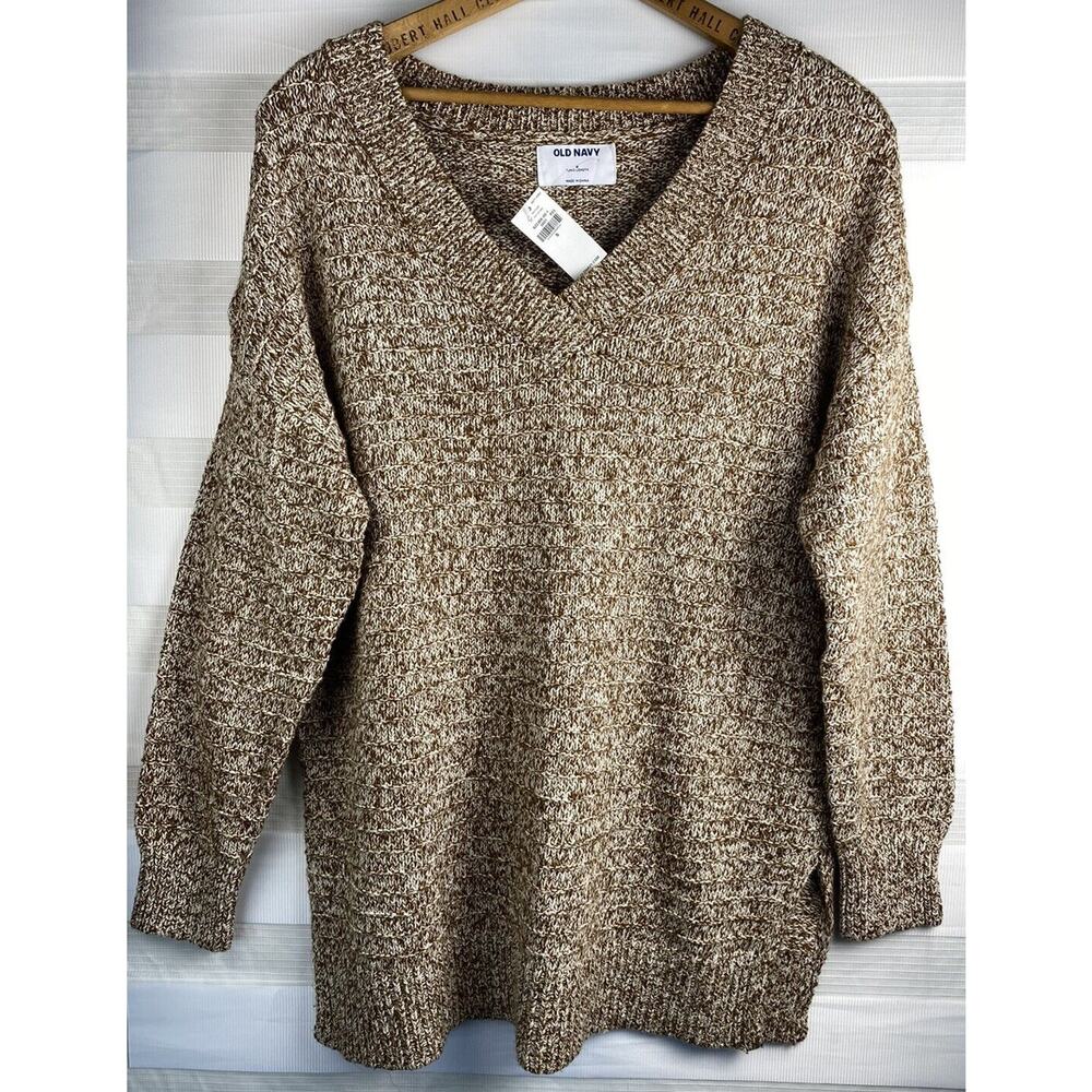 Old Navy Beige Oversized Long Sleeved Tunic Sweater Size Small